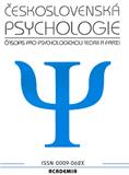 Československá psychologie《捷克斯洛伐克心理学》